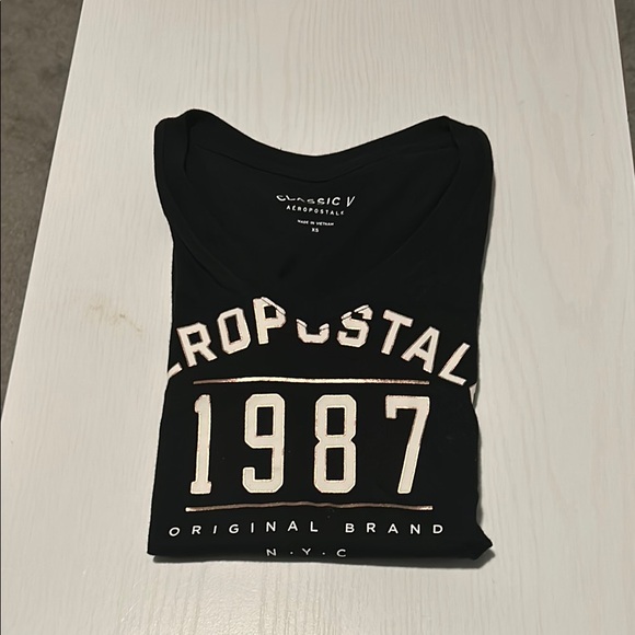 Aeropostale Black Crew Neck Short Sleeve T-Shirt - Picture 4 of 4